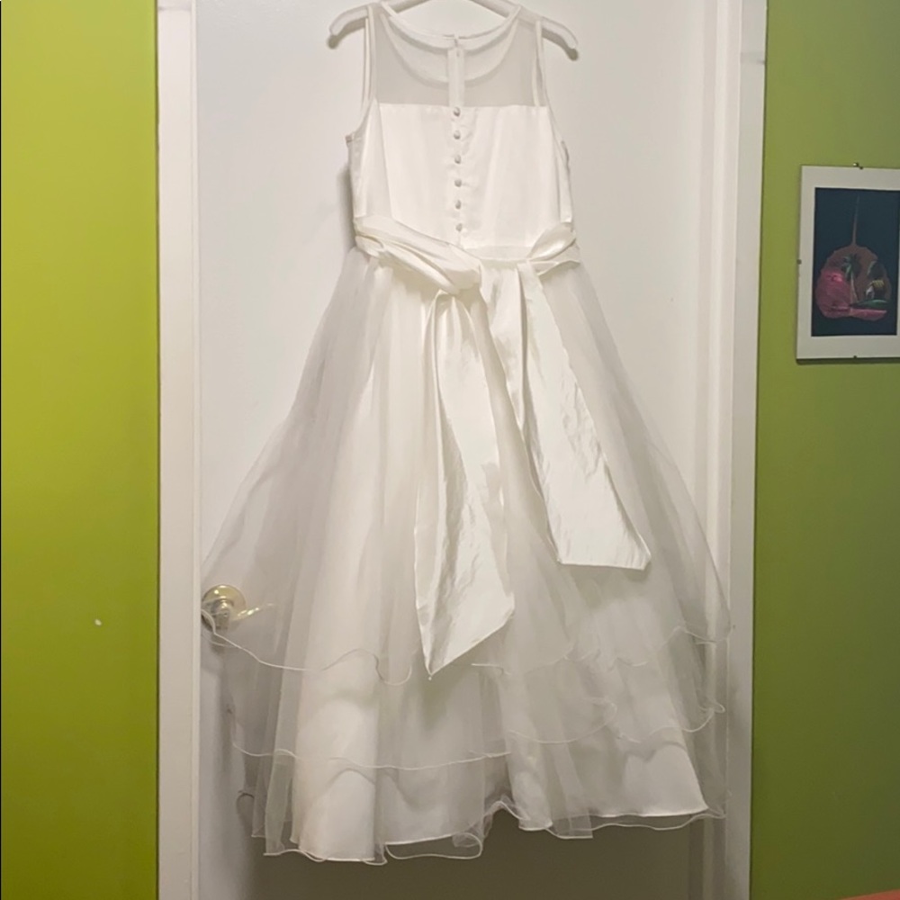 White communion/flower girl dress